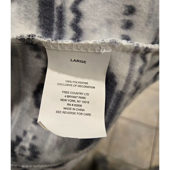 Free Country Womens Full-Zip Polar Fleece Jacket Aztec Print Large - Picture 6 of 9